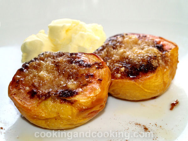 Baked Peaches with Almond