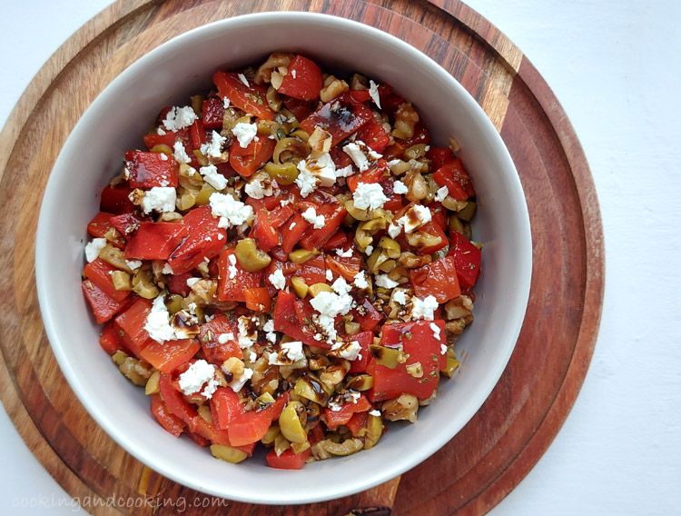 Roasted Red Pepper with Olives & Feta