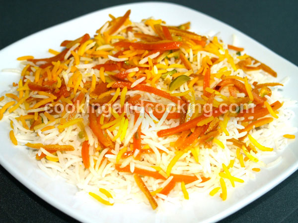 Shirin Polo (Persian Orange Rice)