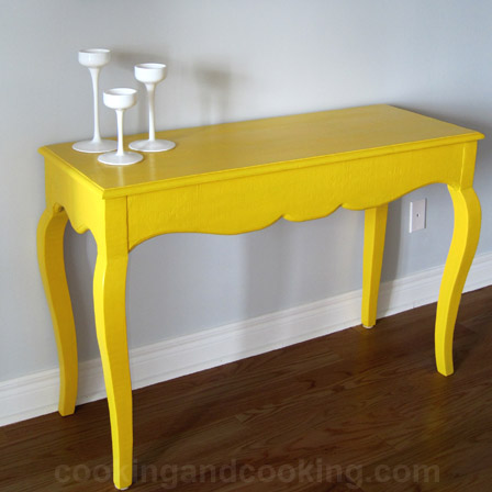 Yellow Table Makeover Yellow Table Makeover