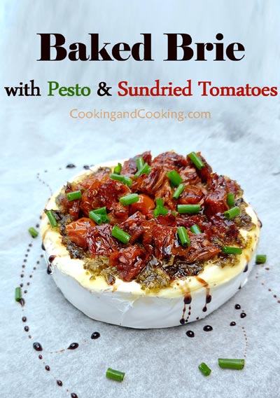 Baked-Brie-with-Pesto-and-Sundried-Tomatoes