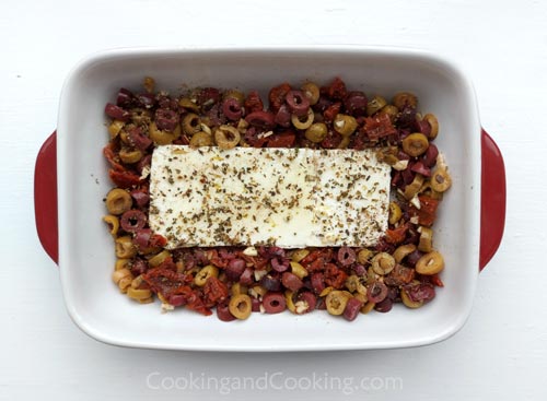 Baked Feta with Olives Baked Feta with Olives
