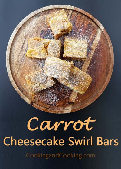 Carrot Cheesecake Swirl Bars