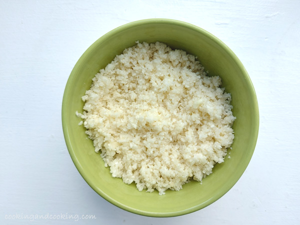 Cauliflower Rice with Basil and Parmesan