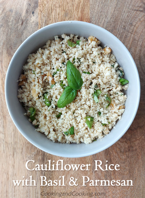Cauliflower Rice with Basil and Parmesan