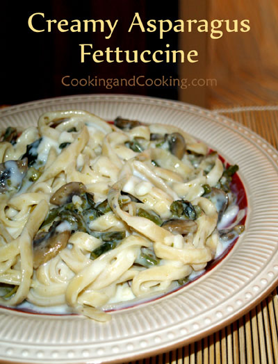 Creamy Asparagus Fettuccine