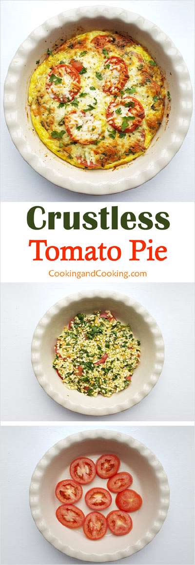Crustless Tomato Pie