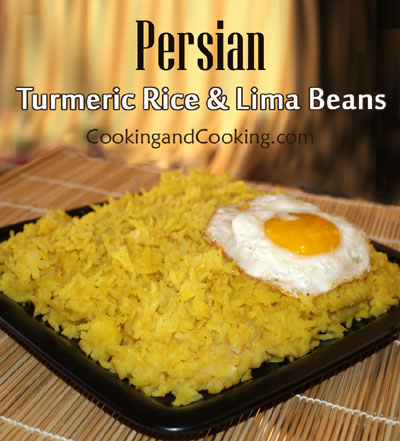 Dami e Baghali (Turmeric Rice and Lima Beans)