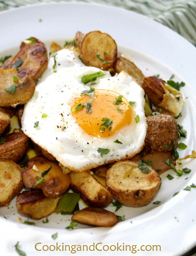 Egg Potato and Mushroom Hash