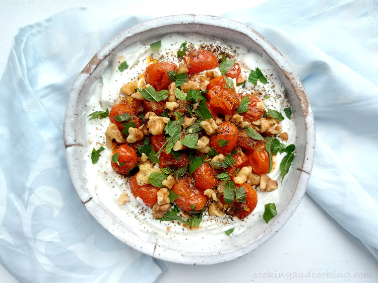 Greek Yogurt Dip with Tomatoes and Mint