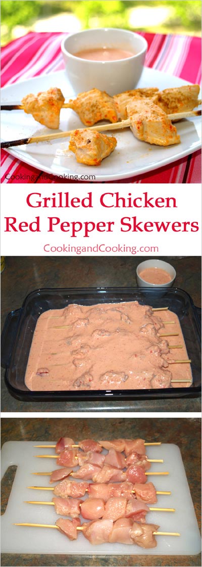Grilled Chicken Red Pepper Skewers Grilled Chicken Red Pepper Skewers