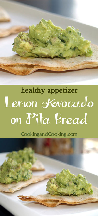 Lemon Avocado on Pita Bread