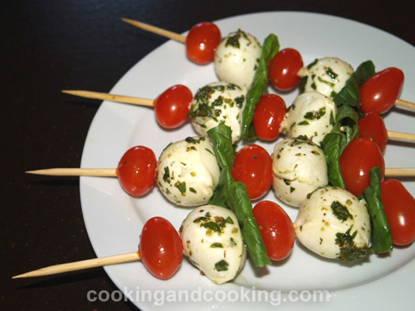 Marinated Bocconcini Skewers