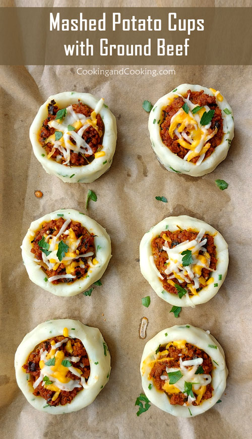 Mashed Potato Cups with Ground Beef