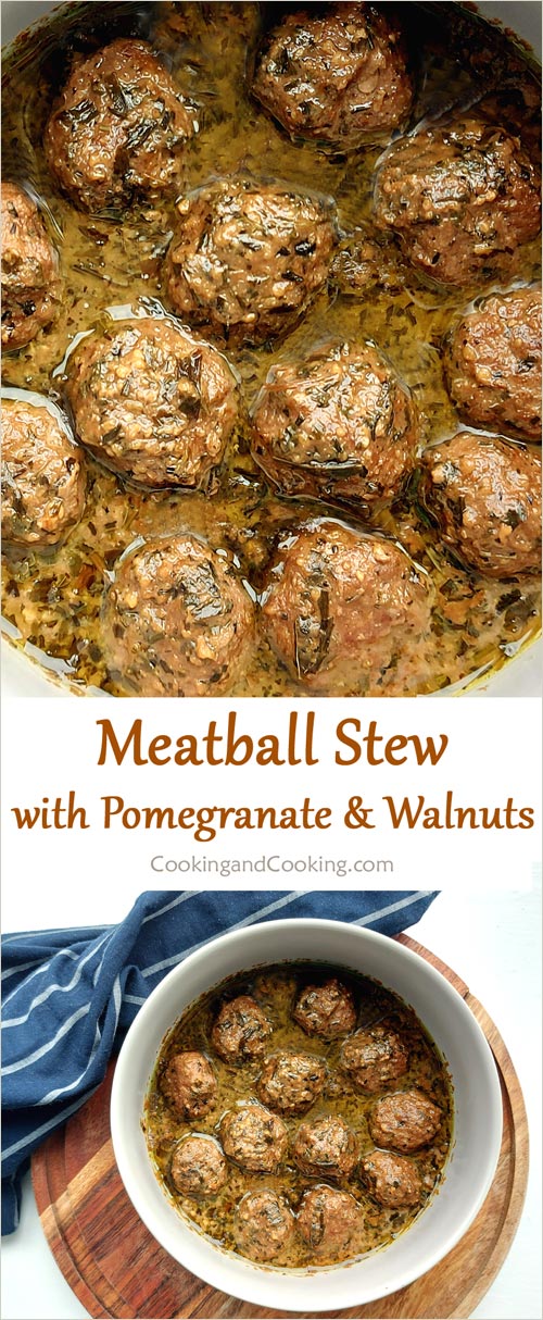 Meatball Stew with Pomegranate & Walnuts