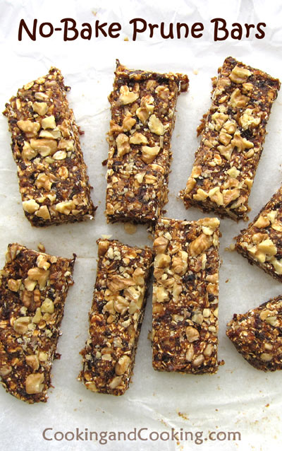 No Bake Prune Bars