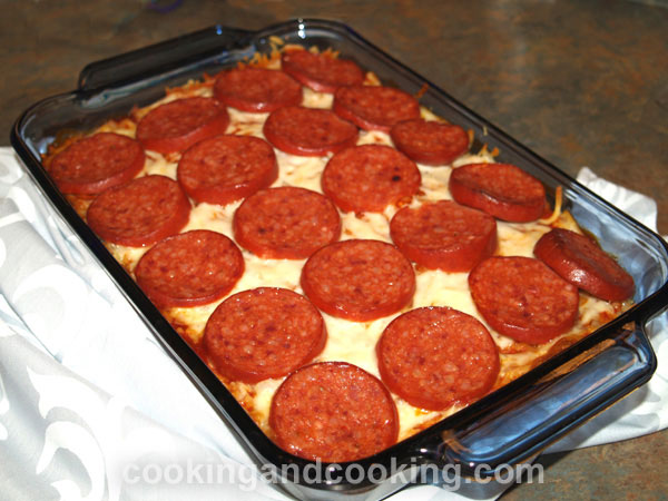 Orzo and Pepperoni Casserole