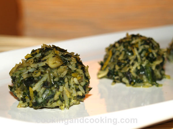 Spinach Rice Balls