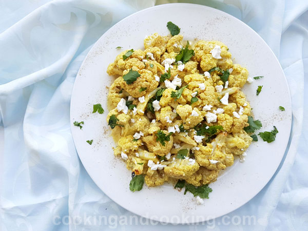 Roasted Cauliflower with Yogurt
