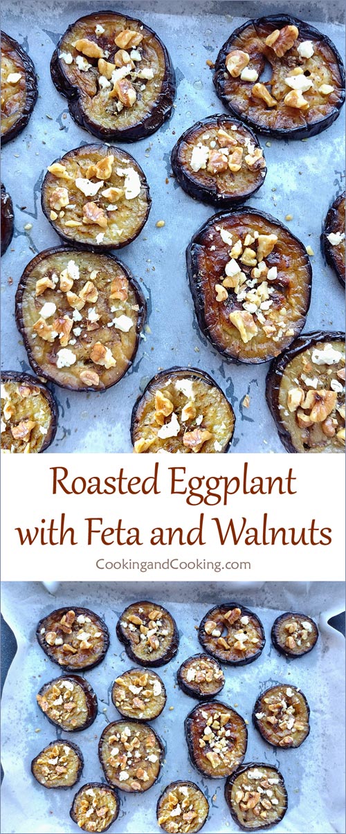 Roasted Eggplant with Feta and Walnuts