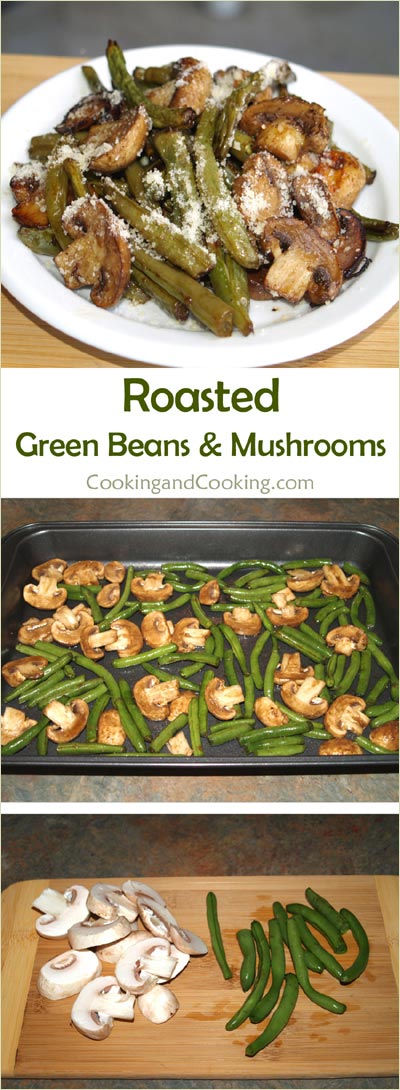 Roasted Green Beans and Mushrooms