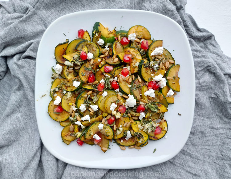 Roasted Zucchini Salad with Feta