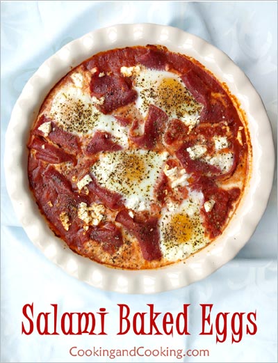Salami-Baked-Eggs