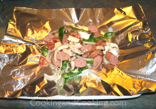 Sausage and Vegetables in Foil Packet