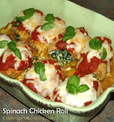 Spinach-Chicken-Roll Spinach-Chicken-Roll