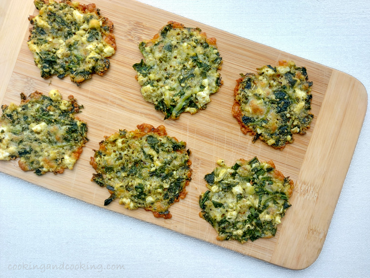 Spinach and Feta Cheese Crisps