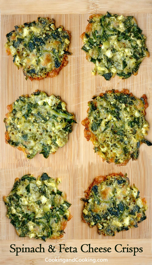 Spinach and Feta Cheese Crisps
