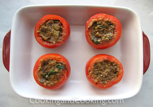 Stuffed Tomato with Eggplant