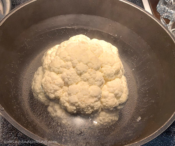 Whole Roasted Cauliflower with Tahini Sauce