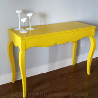 Yellow Table Makeover